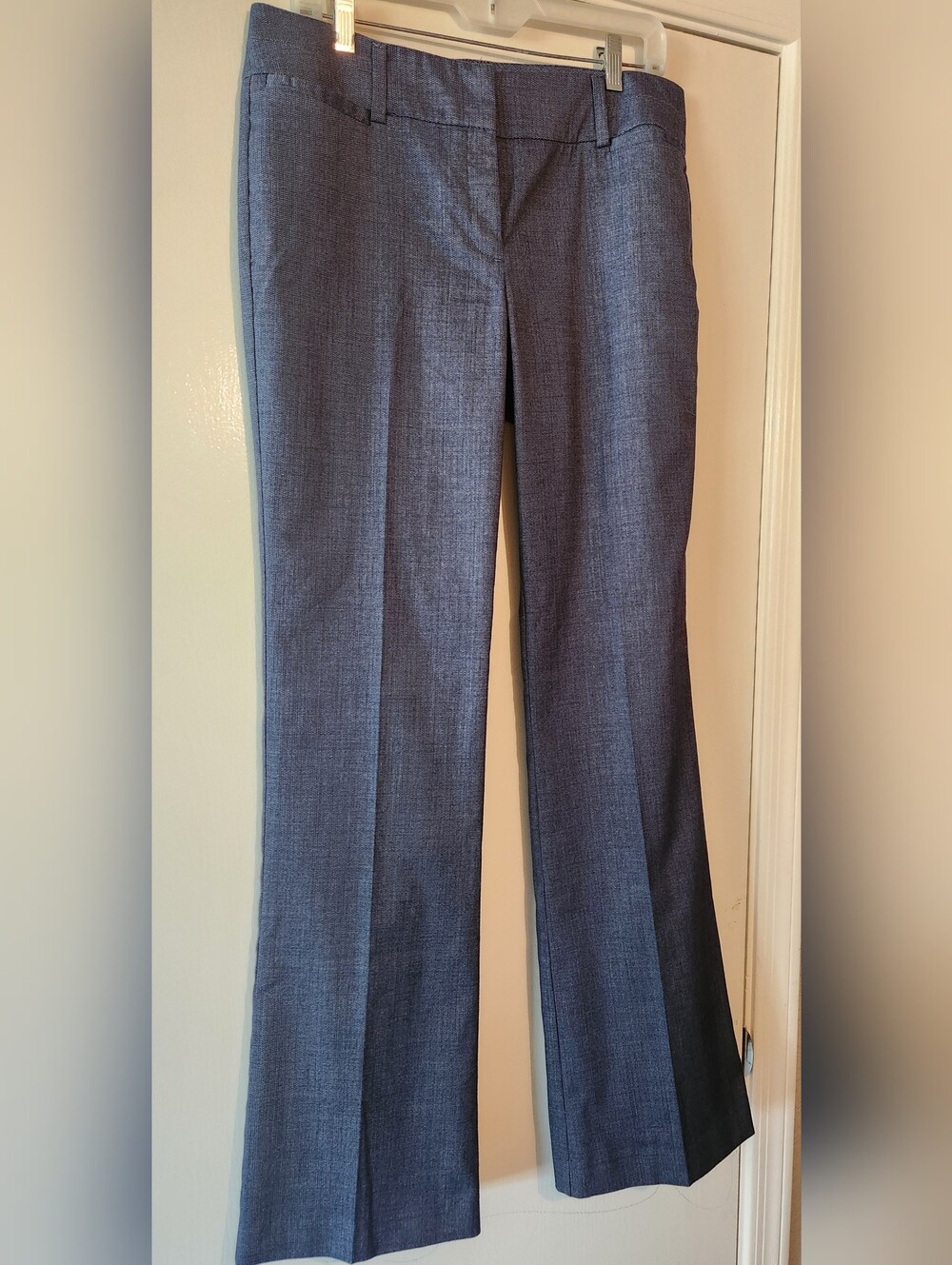 New York & Co. Blue Gray Slacks Trousers Straight Cut Size 10 Tall EUC $19